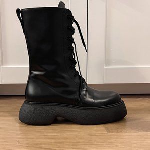 COS Leather lace-up boots